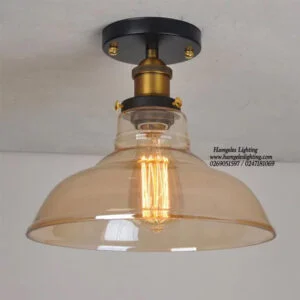 New Amber Glass Surface Ceiling Light