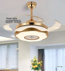 Retractable Bluetooth Fans With LED Light