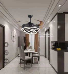 Retractable Ceiling Fans With LED Light