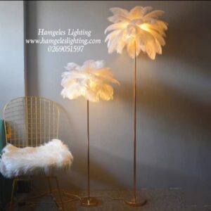Modern feather standing lamps
