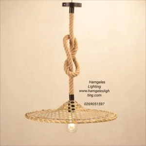 Hemp rope hanging pendant lights