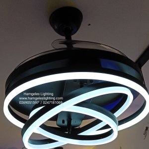 Retractable Foldable Ceiling Fans With Lights