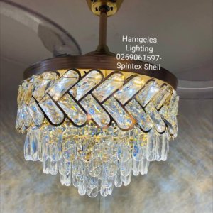 Retractable Ceiling Fan With LED Lights